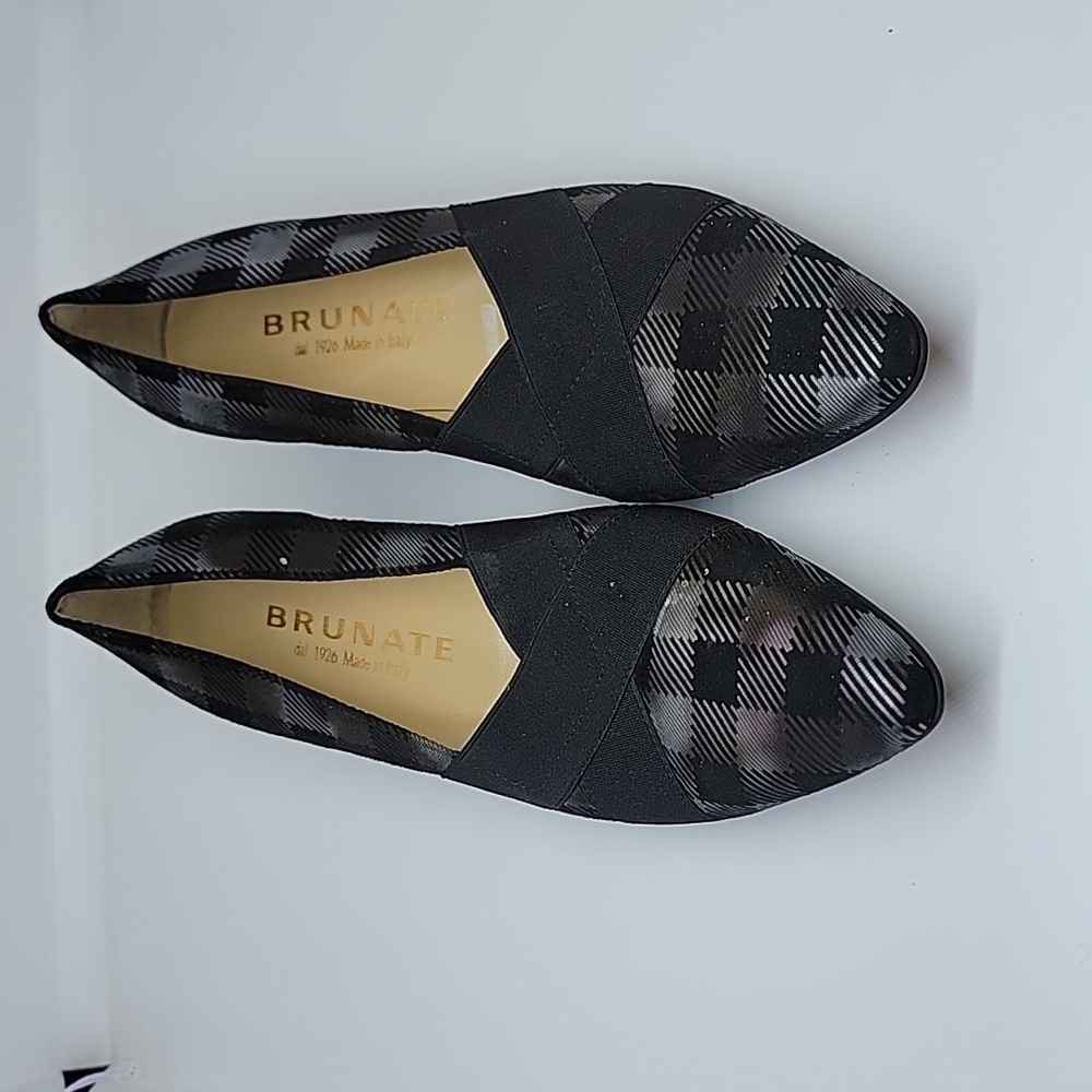 Brunate fabric elastic pumps 37.5